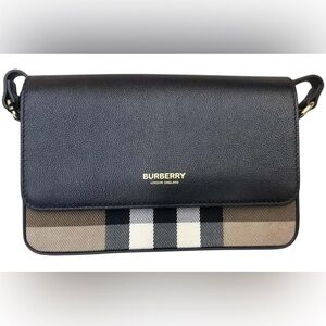 BURBERRY Grained Calfskin House Check Tartan Mix New Hampshire